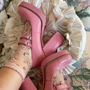 Steve Madden Glossy Pink Platform Shoes